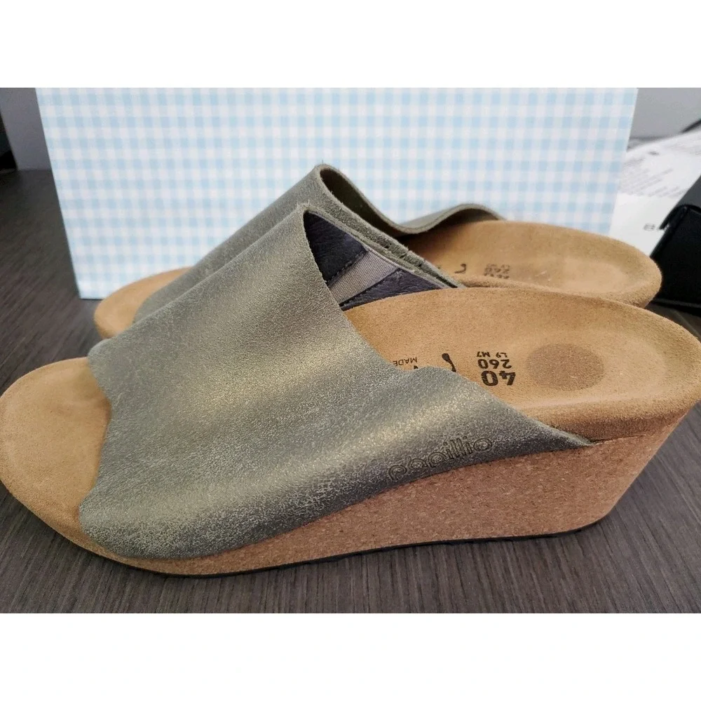 Birkenstock Papillio Namica‎ Women's Open Toe Cork Wedge Sandals Size 40